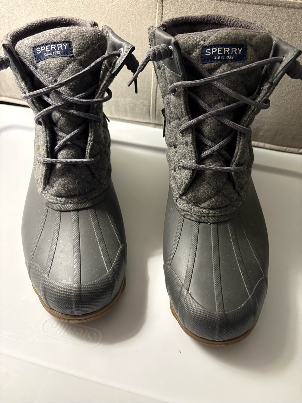Sperry Women's Gray Insulated Waterproof Duck Boots